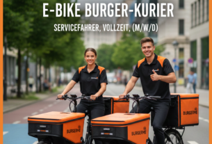 E-Bike Burger Courier (Servicefahrer, Vollzeit, m/w/d) – burgerme
